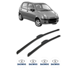 Set stergatoare DAEWOO MATIZ (M100, M150) din 1998-2003, pentru parbriz auto, 2 bucati, Bosch Aerotwin Retrofit, din cauciuc siliconat rezistent, 4 Stickere Auto DAEWOO v54327