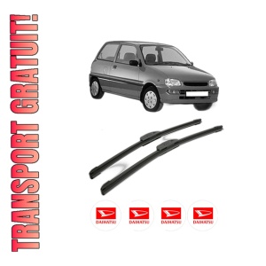 Set stergatoare DAIHATSU CUORE IV (L501) din 1996, pentru parbriz auto, 2 bucati, Bosch Aerotwin Retrofit, din cauciuc siliconat rezistent, 4 Stickere Auto DAIHATSU