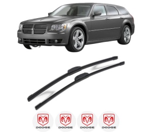 Set stergatoare DODGE MAGNUM Estate din 2004-2008, pentru parbriz auto, 2 bucati, Bosch Aerotwin Retrofit, din cauciuc siliconat rezistent, 4 Stickere Auto DODGE v46367