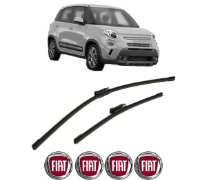 Set stergatoare FIAT 500L (351_, 352_) din 2012-2018, pentru parbriz auto, 2 bucati, Bosch Aerotwin Multi, din cauciuc siliconat rezistent, 4 Stickere Auto FIAT v54507