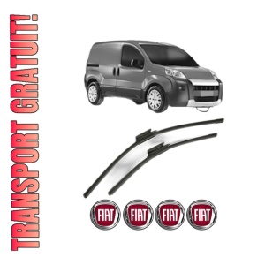 Set stergatoare FIAT FIORINO MPV (225_) din 2007-2016, pentru parbriz auto, 2 bucati, Bosch Aerotwin, din cauciuc siliconat rezistent, 4 Stickere Auto FIAT