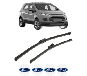 Set stergatoare FORD ECOSPORT din 2012-2022, pentru parbriz auto, 2 bucati, Bosch Aerotwin, din cauciuc siliconat rezistent, 4 Stickere Auto FORD v49682