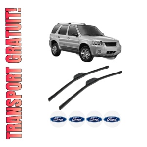 Set stergatoare FORD MAVERICK din 2001-2004, pentru parbriz auto, 2 bucati, Bosch Aerotwin Retrofit, din cauciuc siliconat rezistent, 4 Stickere Auto FORD