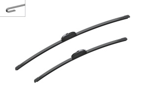 Set stergatoare HONDA CIVIC IX Saloon (FB) din 2011-2013, pentru parbriz auto, 2 bucati, Bosch Aerotwin, din cauciuc siliconat rezistent, 4 Stickere Auto HONDA v55062