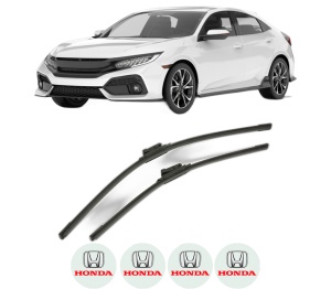 Set stergatoare HONDA CIVIC XI Saloon (FE) din 2021, pentru parbriz auto, 2 bucati, Bosch Aerotwin, din cauciuc siliconat rezistent, 4 Stickere Auto HONDA v53127