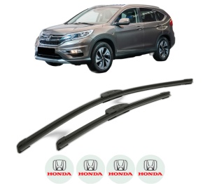 Set stergatoare HONDA CR-V V (RW_, RT_) din 2016-2023, pentru parbriz auto, 2 bucati, Bosch Aerotwin Retrofit, din cauciuc siliconat rezistent, 4 Stickere Auto HONDA v44867