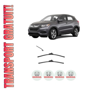Set stergatoare HONDA HR-V (RV) din 2021, pentru parbriz auto, 2 bucati, Valeo Silencio, din cauciuc siliconat rezistent, 4 Stickere Auto HONDA