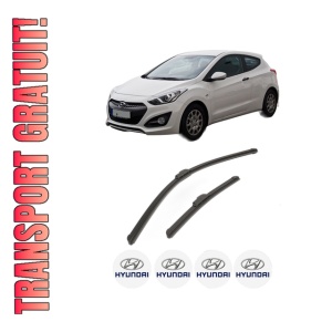 Set stergatoare HYUNDAI i30 Coupe din 2013-2015, pentru parbriz auto, 2 bucati, Bosch Aerotwin Retrofit, din cauciuc siliconat rezistent, 4 Stickere Auto HYUNDAI