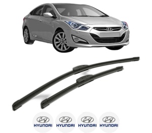 Set stergatoare HYUNDAI i40 I (VF) din 2012-2019, pentru parbriz auto, 2 bucati, Bosch Aerotwin Retrofit, din cauciuc siliconat rezistent, 4 Stickere Auto HYUNDAI v44747