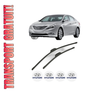 Set stergatoare HYUNDAI SONATA VI (YF) din 2010-2015, pentru parbriz auto, 2 bucati, Bosch Aerotwin Retrofit, din cauciuc siliconat rezistent, 4 Stickere Auto HYUNDAI