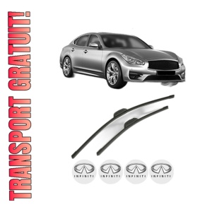 Set stergatoare INFINITI Q70 (Y51) din 2013-2014, pentru parbriz auto, 2 bucati, Bosch Aerotwin Retrofit, din cauciuc siliconat rezistent, 4 Stickere Auto INFINITI
