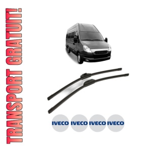 Set stergatoare Iveco DAILY V Bus din 2011-2014, pentru parbriz auto, 2 bucati, Bosch Aerotwin Retro Truck, din cauciuc siliconat rezistent, 4 Stickere Auto Iveco