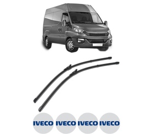 Set stergatoare IVECO DAILY VI Van din 2014-2022, pentru parbriz auto, 2 bucati, Valeo Silencio Xtrm, din cauciuc siliconat rezistent, 4 Stickere Auto IVECO v35892