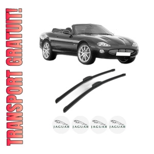 Set stergatoare JAGUAR XK 8 Convertible (X100) din 1996-2006, pentru parbriz auto, 2 bucati, Bosch Aerotwin Retrofit, din cauciuc siliconat rezistent, 4 Stickere Auto JAGUAR