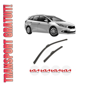 Set stergatoare KIA CEE'D Sportswagon (JD) din 2012-2015, pentru parbriz auto, 2 bucati, Bosch Aerotwin Retrofit, din cauciuc siliconat rezistent, 4 Stickere Auto KIA