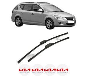 Set stergatoare KIA CEE'D SW (ED) din 2007-2012, pentru parbriz auto, 2 bucati, Bosch Aerotwin Retrofit, din cauciuc siliconat rezistent, 4 Stickere Auto KIA v45467
