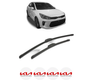 Set stergatoare KIA RIO IV Saloon (SC, FB) din 2017, pentru parbriz auto, 2 bucati, Bosch Aerotwin Retrofit, din cauciuc siliconat rezistent, 4 Stickere Auto KIA v45947