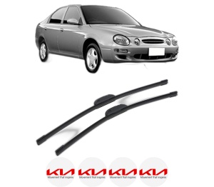 Set stergatoare KIA SHUMA I (FB) din 1997, pentru parbriz auto, 2 bucati, Bosch Aerotwin Retrofit, din cauciuc siliconat rezistent, 4 Stickere Auto KIA v47907