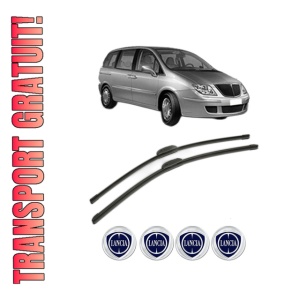 Set stergatoare LANCIA PHEDRA (179_) din 2002-2010, pentru parbriz auto, 2 bucati, Bosch Aerotwin Retrofit, din cauciuc siliconat rezistent, 4 Stickere Auto LANCIA