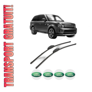 Set stergatoare LAND ROVER RANGE ROVER SPORT I (L320) din 2005-2013, pentru parbriz auto, 2 bucati, Valeo Silencio Xtrm, din cauciuc siliconat rezistent, 4 Stickere Auto LAND ROVER