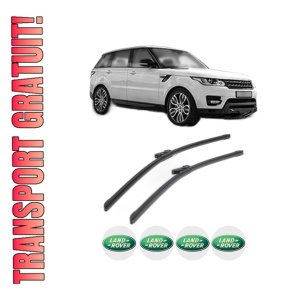 Set stergatoare LAND ROVER RANGE ROVER SPORT II (L494) din 2013-2022, pentru parbriz auto, 2 bucati, Bosch Aerotwin, din cauciuc siliconat rezistent, 4 Stickere Auto LAND ROVER