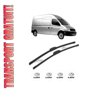 Set stergatoare LDV MAXUS Van din 2005-2009, pentru parbriz auto, 2 bucati, Bosch Aerotwin Retrofit, din cauciuc siliconat rezistent, 4 Stickere Auto LDV