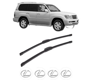 Set stergatoare LEXUS LX (UZJ100) din 1998-2008, pentru parbriz auto, 2 bucati, Bosch Aerotwin Retrofit, din cauciuc siliconat rezistent, 4 Stickere Auto LEXUS v41057
