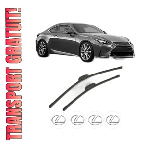 Set stergatoare LEXUS RC (_C1_) din 2014-2018, pentru parbriz auto, 2 bucati, Bosch Aerotwin, din cauciuc siliconat rezistent, 4 Stickere Auto LEXUS