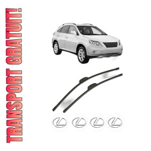 Set stergatoare LEXUS RX (_L1_) din 2008-2012, pentru parbriz auto, 2 bucati, Bosch Aerotwin Retrofit, din cauciuc siliconat rezistent, 4 Stickere Auto LEXUS