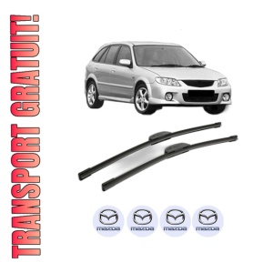 Set stergatoare MAZDA 323 F VI Hatchback (BJ) din 1998-2001, pentru parbriz auto, 2 bucati, Bosch Aerotwin Retrofit, din cauciuc siliconat rezistent, 4 Stickere Auto MAZDA