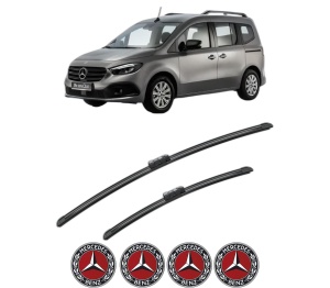 Set stergatoare MERCEDES-BENZ CITAN Box Body/MPV (W420) din 2021-2022, pentru parbriz auto, 2 bucati, Bosch Aerotwin, din cauciuc siliconat rezistent, 4 Stickere Auto MERCEDES-BENZ v49437