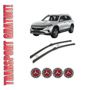 Set stergatoare MERCEDES-BENZ EQB (X243) din 2021-2024, pentru parbriz auto, 2 bucati, Bosch Aerotwin, din cauciuc siliconat rezistent, 4 Stickere Auto MERCEDES-BENZ