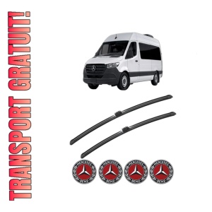 Set stergatoare MERCEDES-BENZ SPRINTER 3-t Tourer Bus (B907) din 2018-2021, pentru parbriz auto, 2 bucati, Bosch Aerotwin, din cauciuc siliconat rezistent, 4 Stickere Auto MERCEDES-BENZ