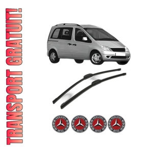 Set stergatoare MERCEDES-BENZ VANEO (414) din 2002-2005, pentru parbriz auto, 2 bucati, Bosch Aerotwin Retrofit, din cauciuc siliconat rezistent, 4 Stickere Auto MERCEDES-BENZ