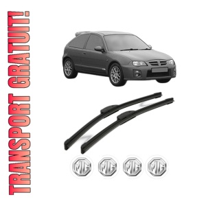 Set stergatoare MG MG ZS Hatchback din 2001-2004, pentru parbriz auto, 2 bucati, Bosch Aerotwin Retrofit, din cauciuc siliconat rezistent, 4 Stickere Auto MG
