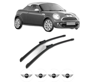 Set stergatoare MINI MINI Coupe (R58) din 2010, pentru parbriz auto, 2 bucati, Bosch Aerotwin, din cauciuc siliconat rezistent, 4 Stickere Auto MINI v43767