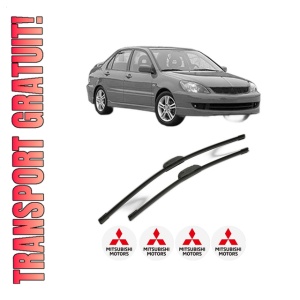 Set stergatoare MITSUBISHI LANCER VII (CS_A, CT_A) din 2000-2005, pentru parbriz auto, 2 bucati, Bosch Aerotwin Retrofit, din cauciuc siliconat rezistent, 4 Stickere Auto MITSUBISHI
