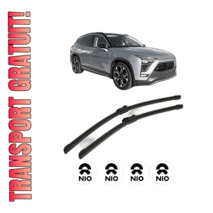 Set stergatoare NIO ES8 din 2019, pentru parbriz auto, 2 bucati, Bosch Aerotwin, din cauciuc siliconat rezistent, 4 Stickere Auto NIO