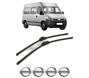 Set stergatoare NISSAN INTERSTAR Bus (X70) din 2002-2011, pentru parbriz auto, 2 bucati, Bosch Aerotwin Retro Truck, din cauciuc siliconat rezistent, 4 Stickere Auto NISSAN v51007