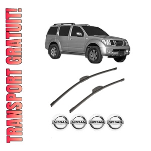 Set stergatoare NISSAN PATHFINDER III VAN (R51_) din 2013-2014, pentru parbriz auto, 2 bucati, Bosch Aerotwin Retrofit, din cauciuc siliconat rezistent, 4 Stickere Auto NISSAN