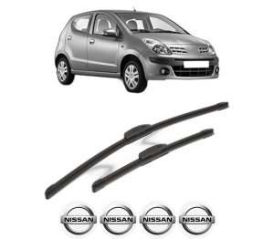 Set stergatoare NISSAN PIXO (UA0) din 2009, pentru parbriz auto, 2 bucati, Bosch Aerotwin Retrofit, din cauciuc siliconat rezistent, 4 Stickere Auto NISSAN v53187