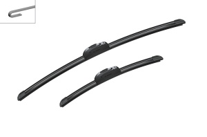 Set stergatoare NISSAN PIXO (UA0) din 2009, pentru parbriz auto, 2 bucati, Bosch Aerotwin Retrofit, din cauciuc siliconat rezistent, 4 Stickere Auto NISSAN v53190