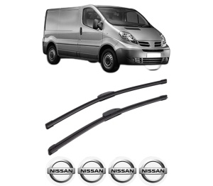Set stergatoare NISSAN PRIMASTAR Van (X83) din 2002-2008, pentru parbriz auto, 2 bucati, Bosch Aerotwin Retrofit, din cauciuc siliconat rezistent, 4 Stickere Auto NISSAN v40937