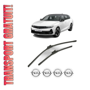 Set stergatoare OPEL ASTRA L Sports Tourer (OV5) din 2021, pentru parbriz auto, 2 bucati, Bosch Aerotwin, din cauciuc siliconat rezistent, 4 Stickere Auto OPEL