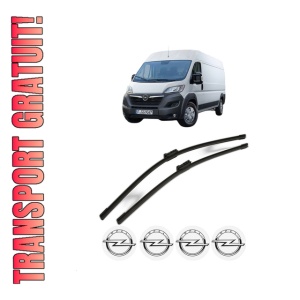Set stergatoare OPEL MOVANO C Van (U9) din 2021-2023, pentru parbriz auto, 2 bucati, Bosch Aerotwin, din cauciuc siliconat rezistent, 4 Stickere Auto OPEL
