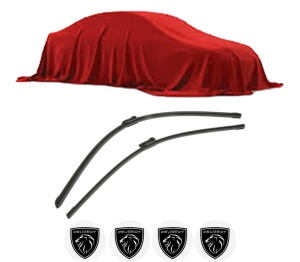 Set stergatoare PEUGEOT 3008 I MPV (0U_) din 2009-2016, pentru parbriz auto, 2 bucati, Bosch Aerotwin, din cauciuc siliconat rezistent, 4 Stickere Auto PEUGEOT v54387
