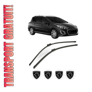 Set stergatoare PEUGEOT 308 SW I Estate Van (4E_) din 2008-2012, pentru parbriz auto, 2 bucati, Bosch Aerotwin, din cauciuc siliconat rezistent, 4 Stickere Auto PEUGEOT