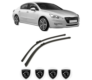 Set stergatoare PEUGEOT 508 I (8D_) din 2010-2018, pentru parbriz auto, 2 bucati, Bosch Aerotwin, din cauciuc siliconat rezistent, 4 Stickere Auto PEUGEOT v53007