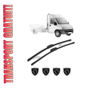Set stergatoare PEUGEOT BOXER Platform/Chassis (244) din 2001-2006, pentru parbriz auto, 2 bucati, Bosch Aerotwin Retrofit, din cauciuc siliconat rezistent, 4 Stickere Auto PEUGEOT