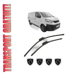 Set stergatoare PEUGEOT EXPERT Van (V_) din 2016-2024, pentru parbriz auto, 2 bucati, Bosch Aerotwin, din cauciuc siliconat rezistent, 4 Stickere Auto PEUGEOT